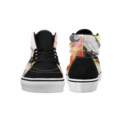 WOMEN'S Marble High Top Canvas Original Design Vivid Custom Streetwear Shoes
