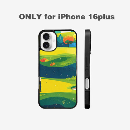 iPhone 16 Plus Case — Golf Cartoon Art Pattern, Unique Phone Case Design