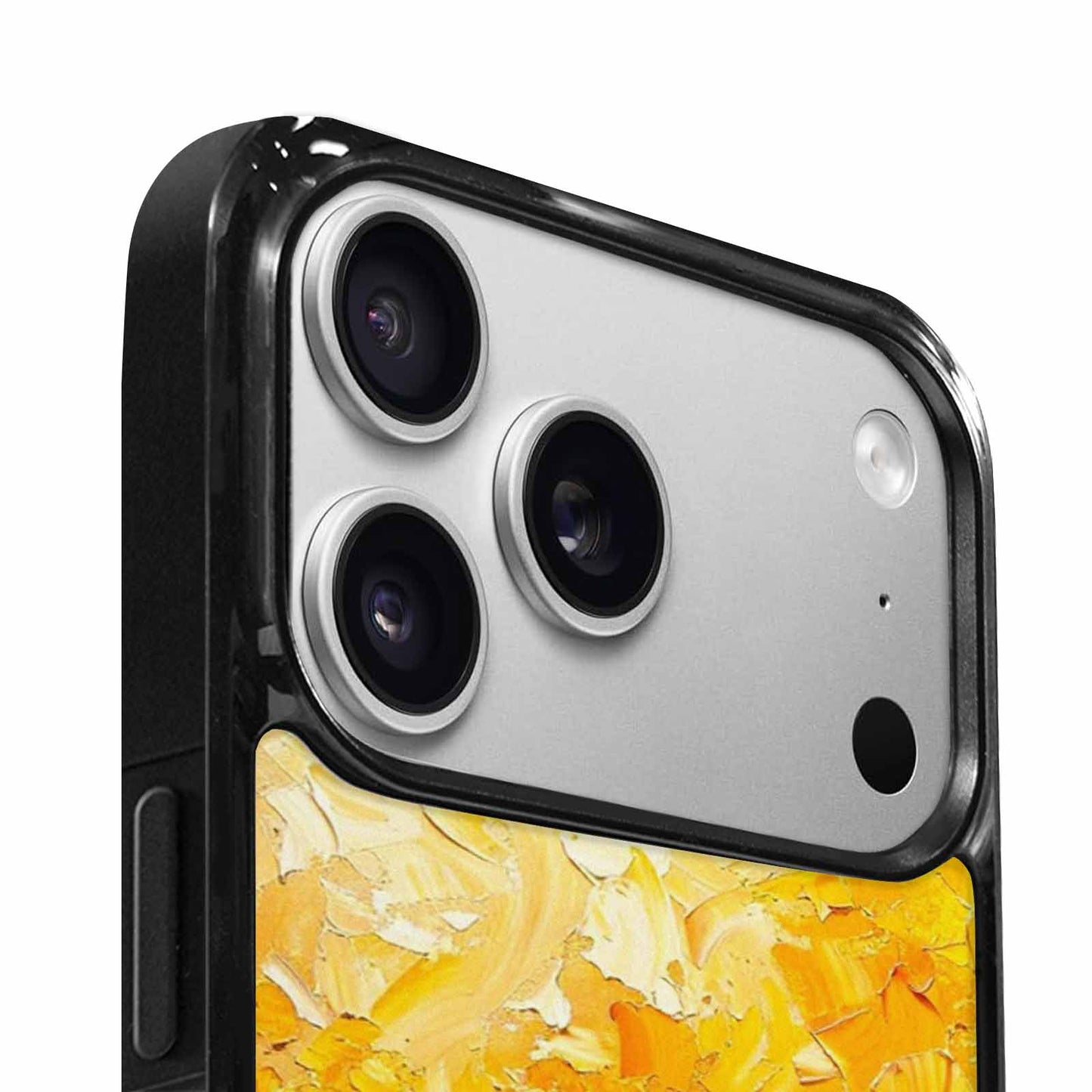 iPhone 17 Pro Case — Impressionist Sunflower Brushstroke Pattern Hundreds Floral, Custom Designed Case Cover