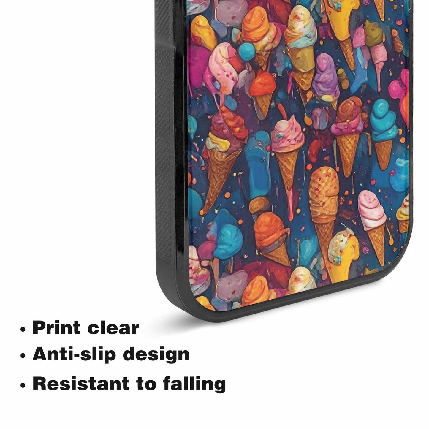 iPhone 15 Case — Ice Cream Motif Ice Cream Motifs, Custom Print Case Cover