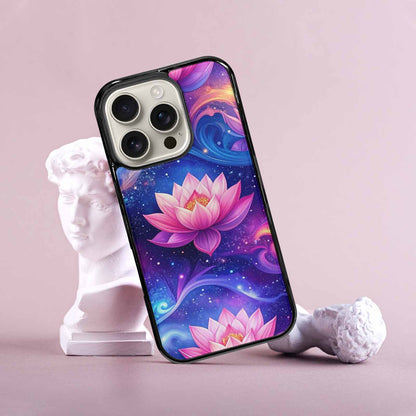 iPhone 16 Pro Case — Lotus Galaxy Art Seamless Pattern Vibrant, Custom Art Phone Cover