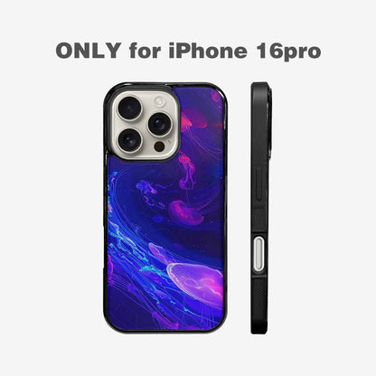 iPhone 16 Pro Case — Jellyfish Glow Jellyfish Glow Pattern Hundreds, Custom Print Case Cover