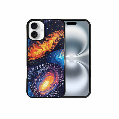 iPhone 16 Plus Case — Galaxy Snake Print Custom, Unique Phone Case Design