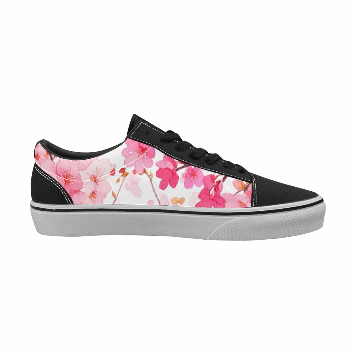 WOMEN'S Cherry Blossom Branch Cherry Lace-Up Canvas Aesthetic Custom Shoes