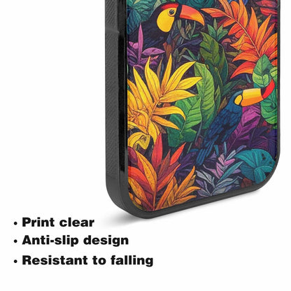 iPhone 15 Case — Toucan Jungle Toucan Jungle Pattern Hundreds, Customized Protective Case