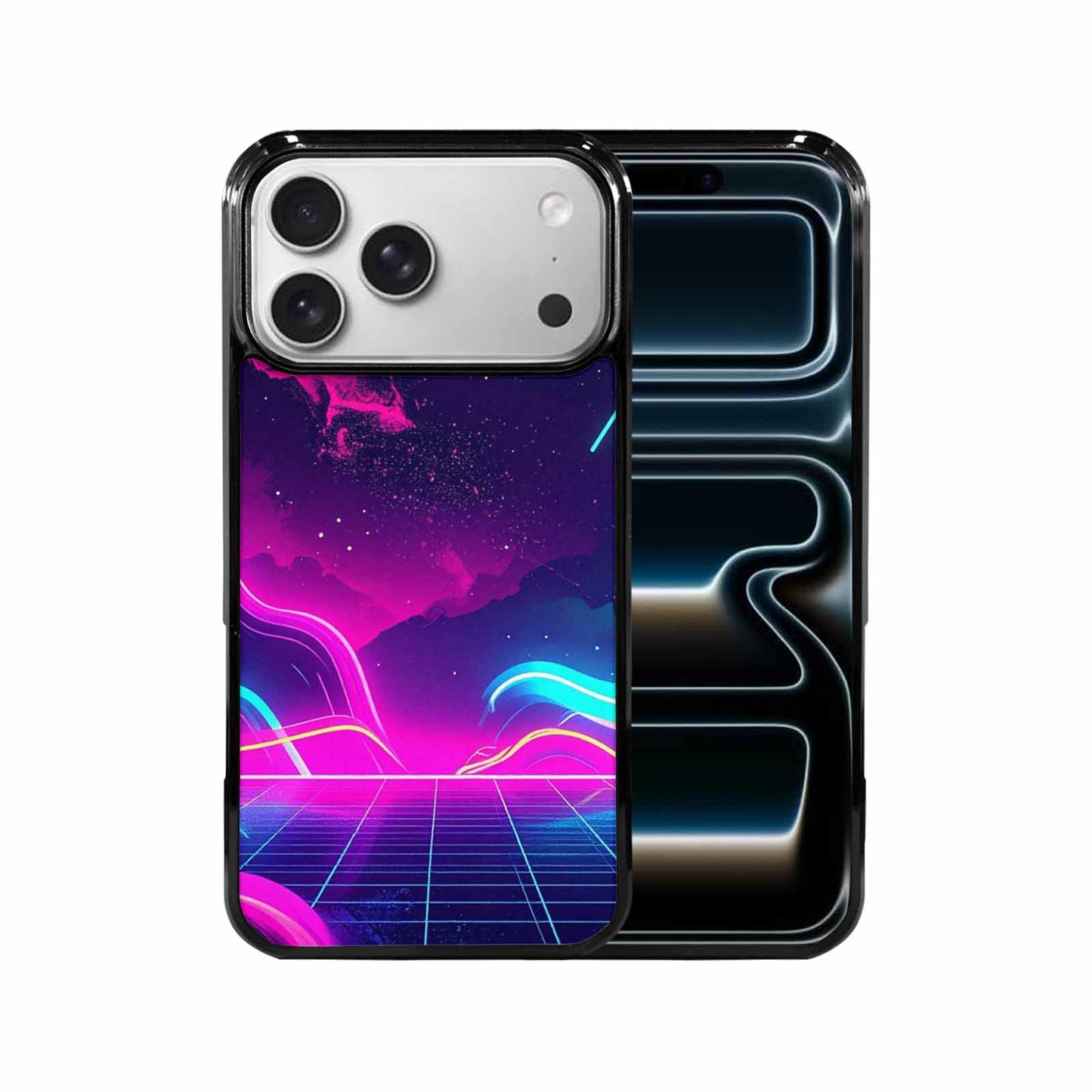iPhone 17 Pro Max Case — Neon Cartoon Art Pattern Retro Vintage, Custom Made Phone Cover