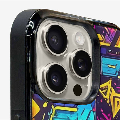 iPhone 16 Pro Max Case — 80s Retro Motif 80s Retro Motifs, Custom Designed Case Cover