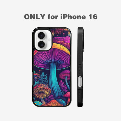 iPhone 16 Case — Psychedelic Mushroom Custom Personalized Phone Cover, Custom Print Case Cover
