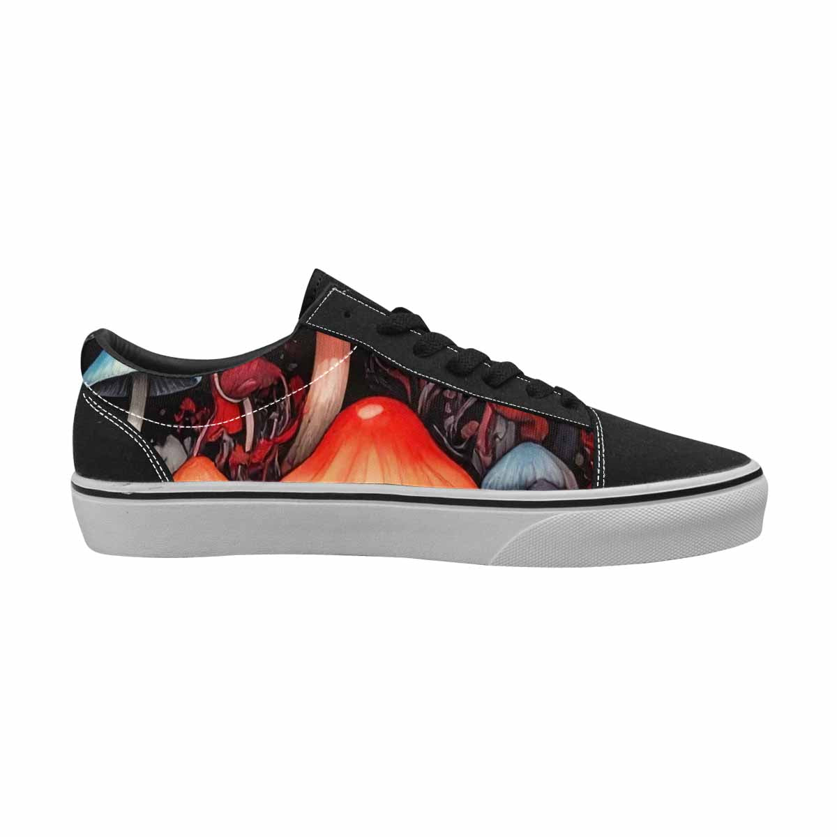 WOMEN'S Rainbow Drip Mushrooms Lace-Up Canvas Surreal Shoes