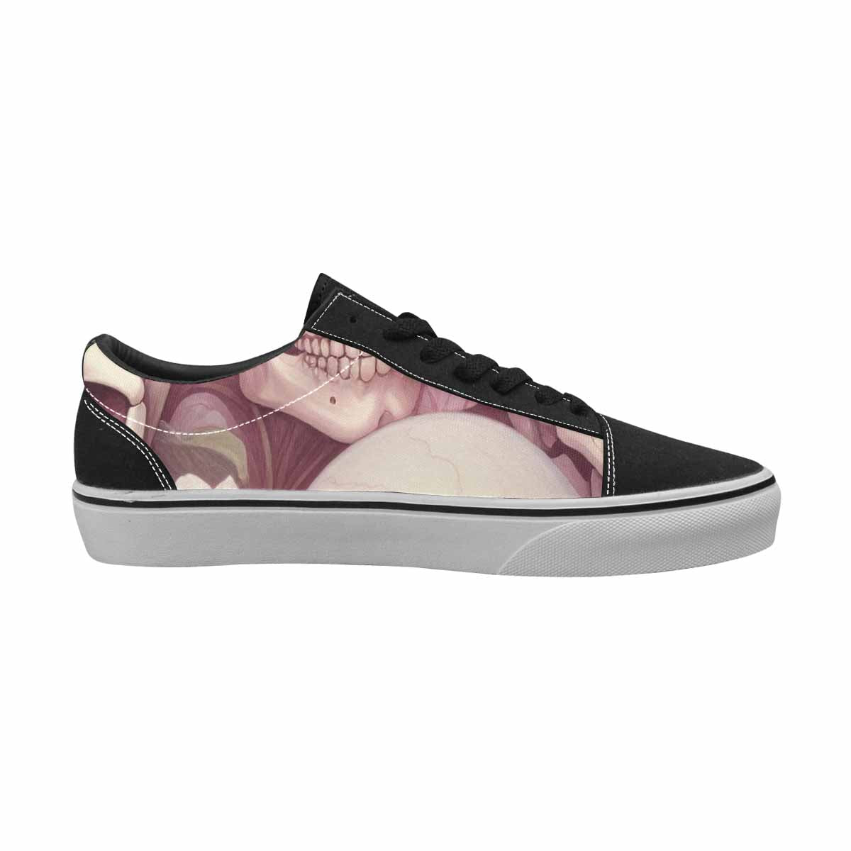 WOMEN'S Skulls Roses Soft Airbrush Canvas Lace-Up Y2K Custom Shoes
