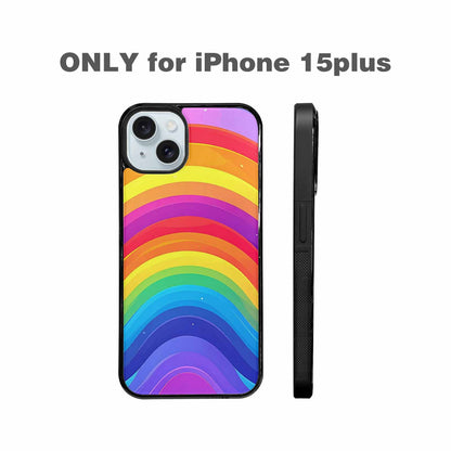iPhone 15 Plus Case — Rainbow Pride, Custom Art Phone Cover