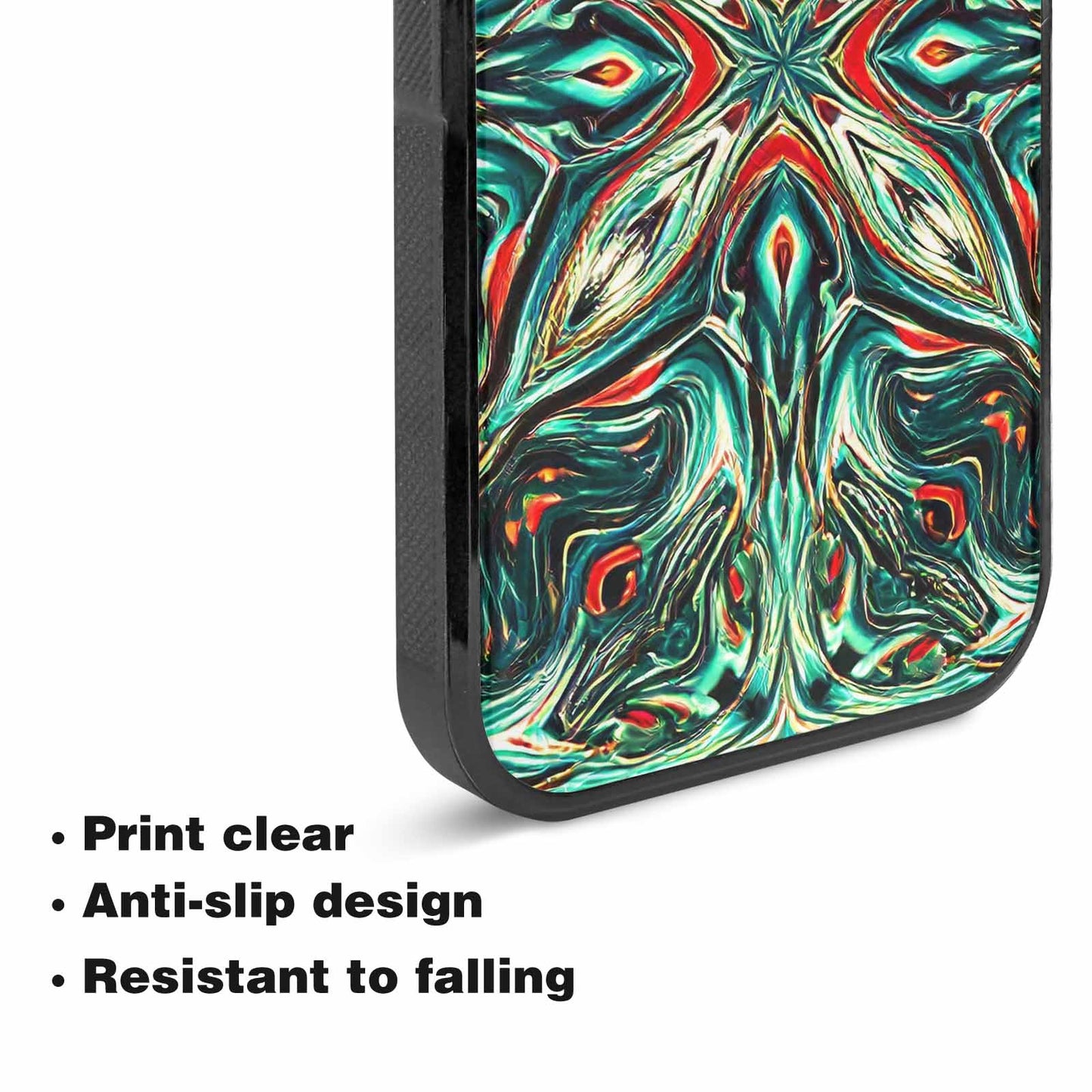 iPhone 15 Plus Case — Holographic Tribal Blaze, Unique Phone Case Design