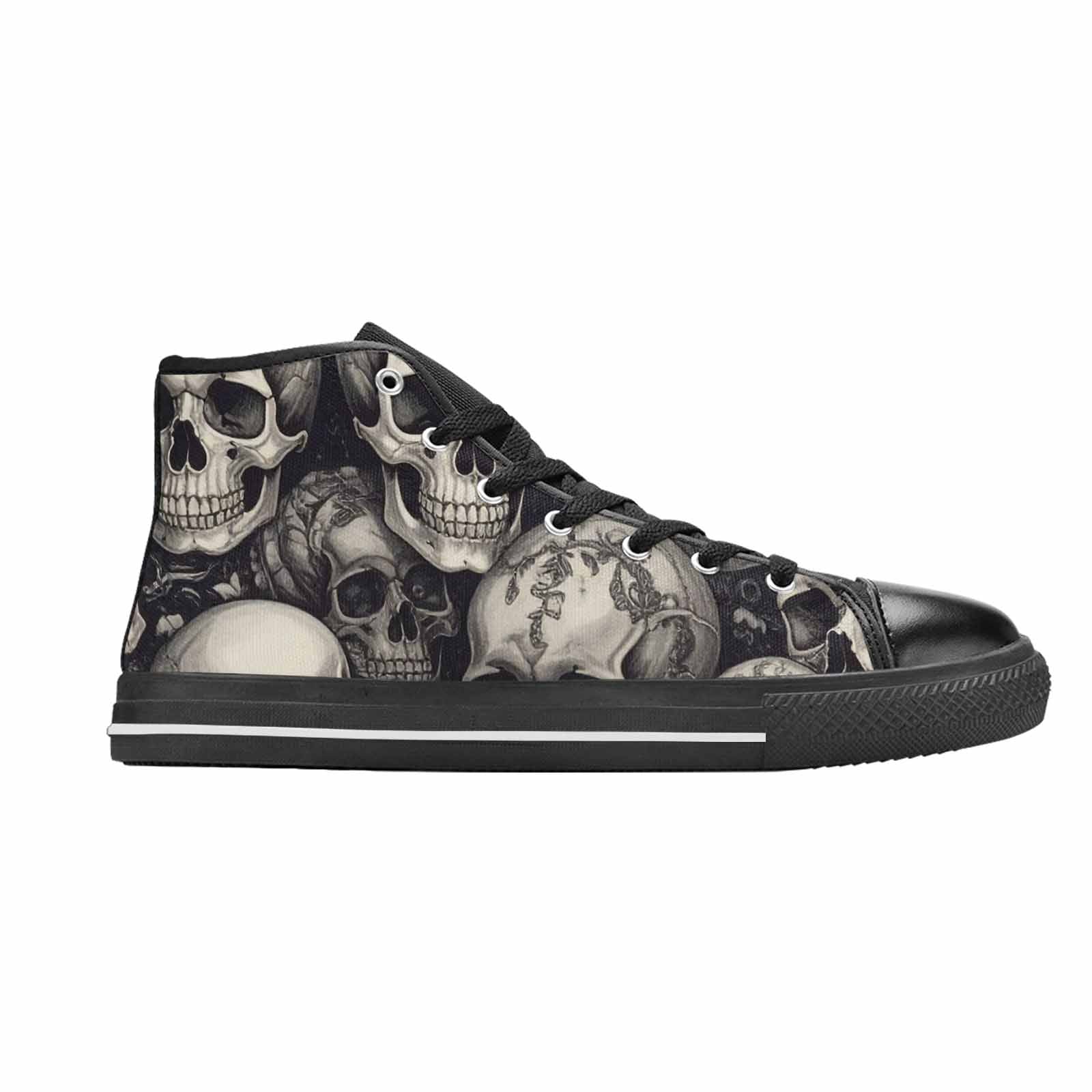 MEN'S Skulls - Classic High Top Canvas Wallpaper Art Custom Sneakers