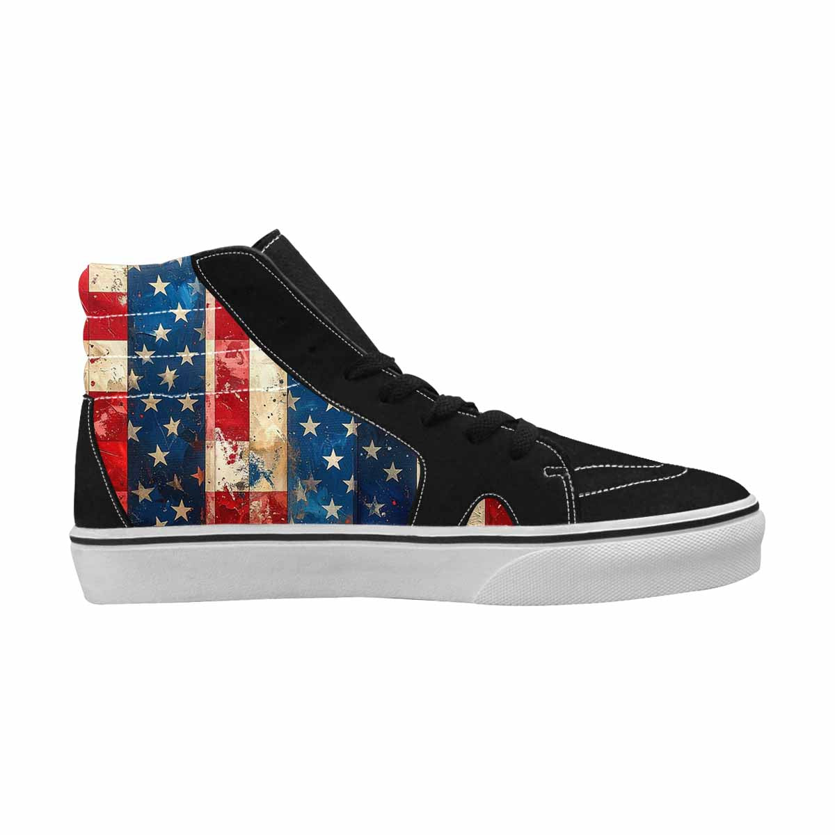 WOMEN'S American Flag Stars High Top Canvas Surreal Sneakers