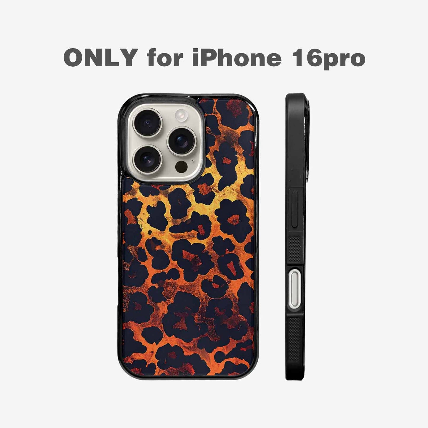 iPhone 16 Pro Case — Leopard Print Dark Seamless Pattern Vibrant, Customized Protective Case