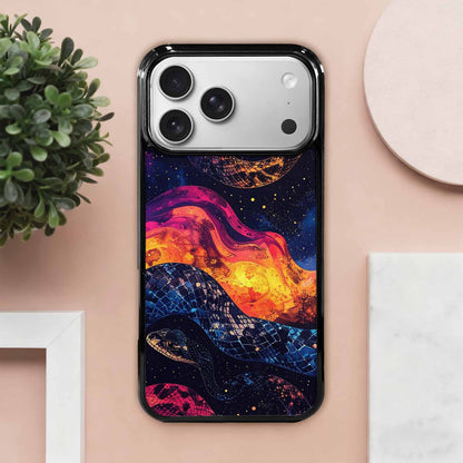 iPhone 17 Pro Max Case — Snake Print Galaxy Seamless Animal Print, Customized Protective Case