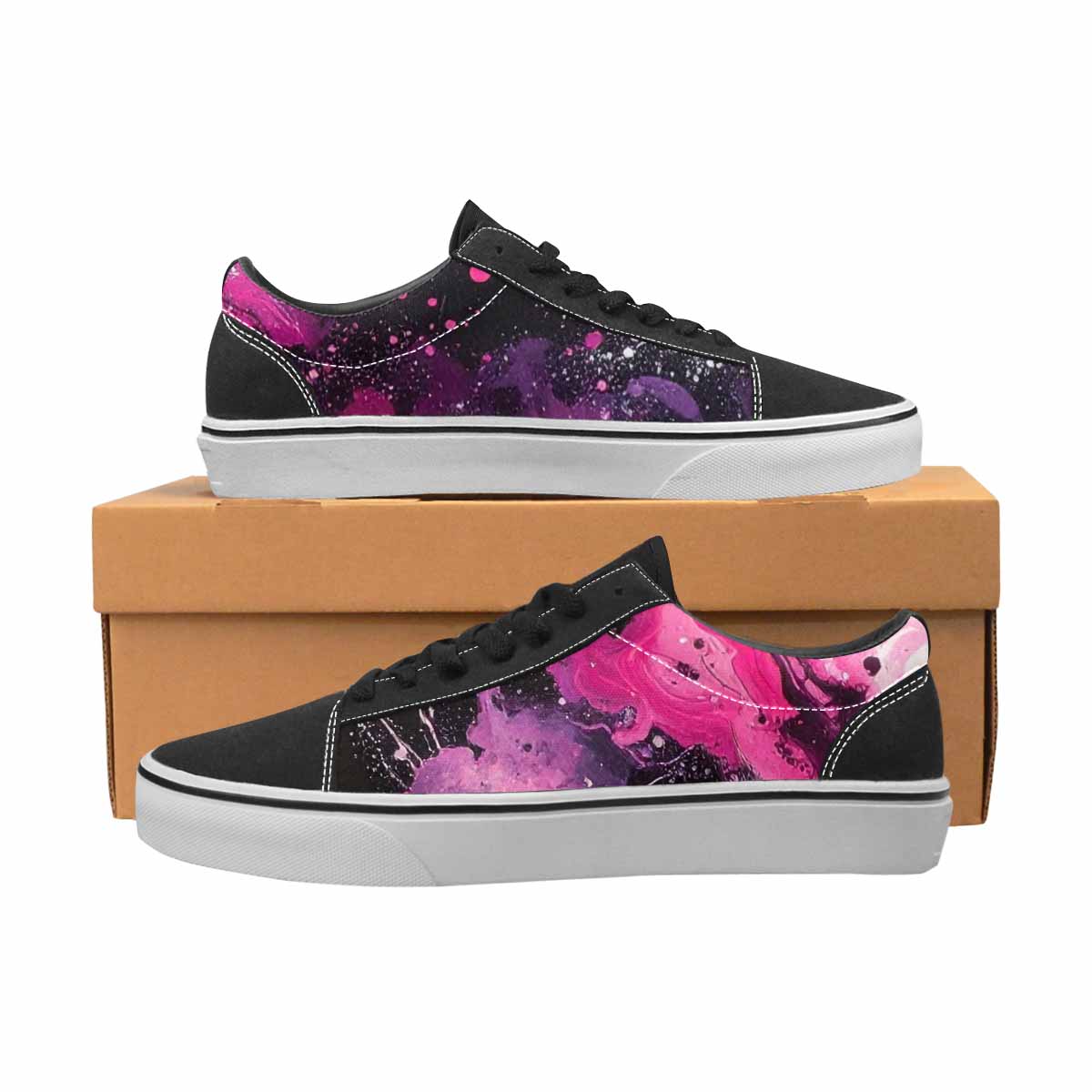 WOMEN'S Galaxy Nebula Lace-Up Canvas Kaleidoscope Sneakers