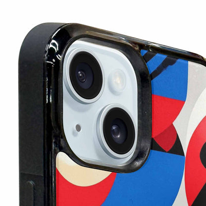 iPhone 15 Plus Case — 1960s Mod Cartoon Art Pattern, Custom Printed Phone Case