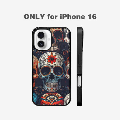 iPhone 16 Case — Skull Waves, Personalized Phone Case