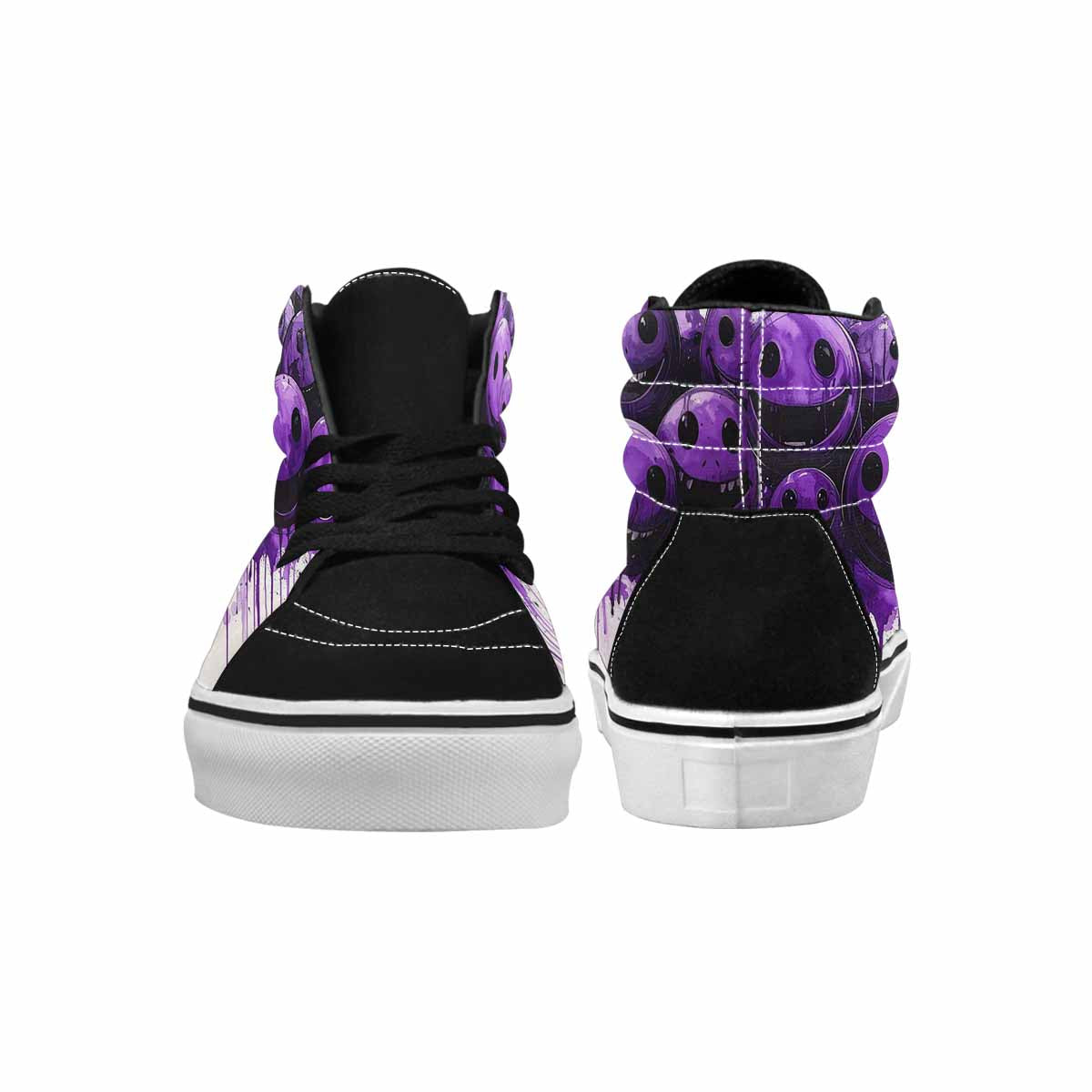 MEN'S Melting Moon Smiley High Top Canvas Dark Academia Sneakers