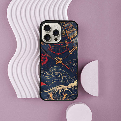 iPhone 16 Pro Max Case — Samurai Art Repeat Pattern, Original Design Phone Case