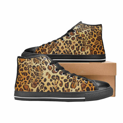 MEN'S Animal Print High Top Canvas Vibrant Chaos Shoes