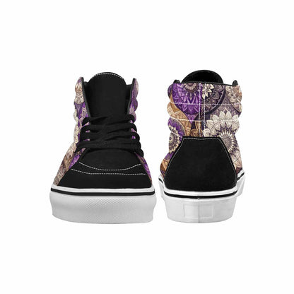 MEN'S Mandala High Top Canvas Vibrant Chaos Custom Shoes