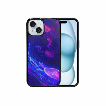 iPhone 15 Case — Jellyfish Glow Jellyfish Glow Pattern Hundreds, Custom Designed Case Cover