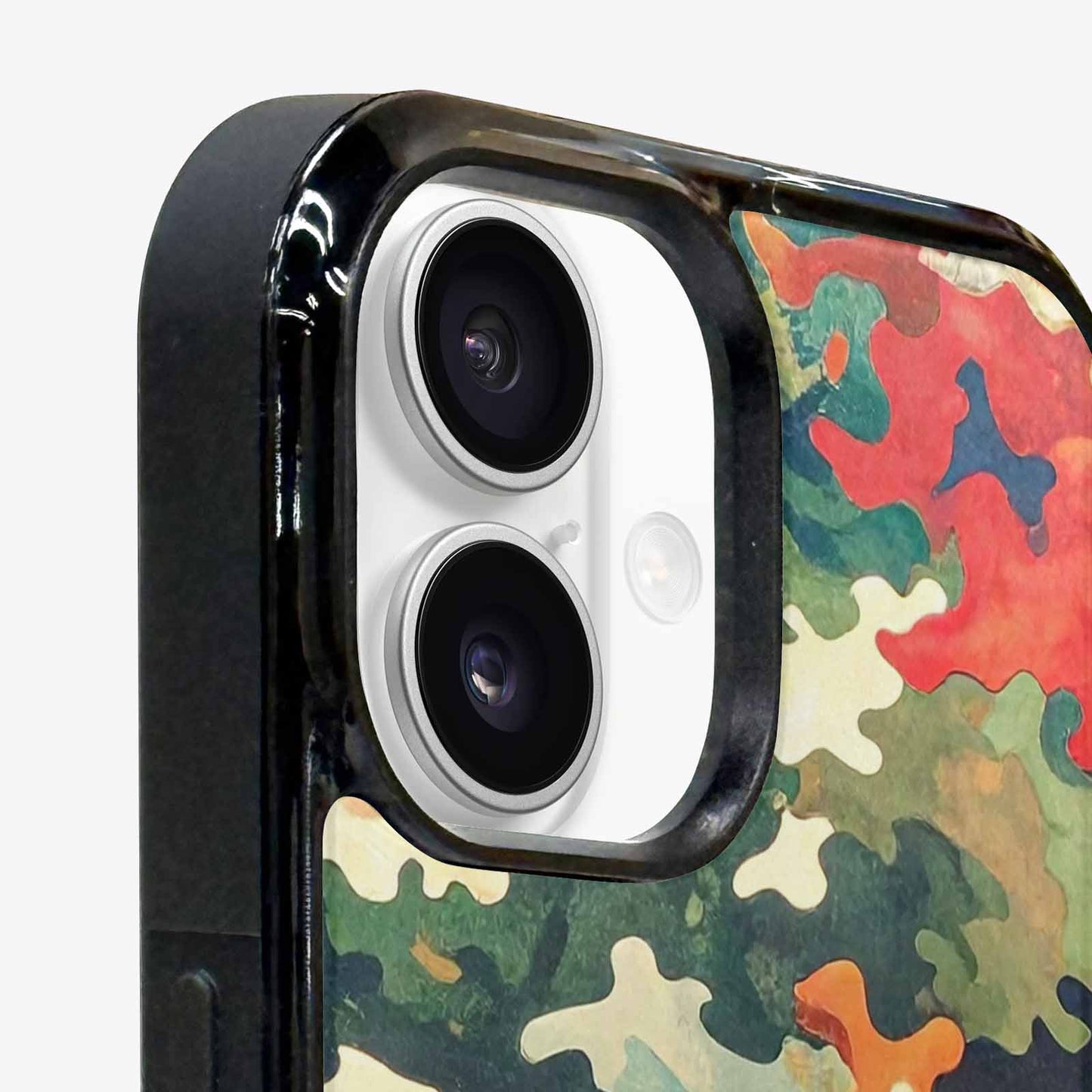 iPhone 16 Case — Camo Patches Full Color Vibrant Camo, Personalized Phone Case