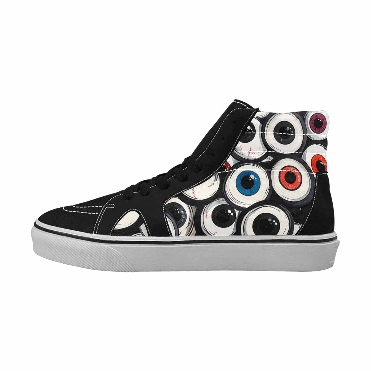 MEN'S Cartoon Monster Googly Eyeballs White Ferion