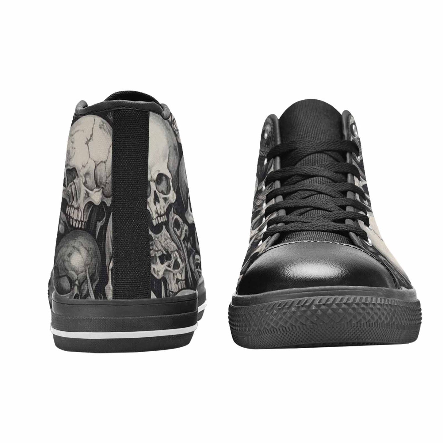 WOMEN'S Skulls - Classic High Top Canvas Neon Fantasy Custom Sneakers