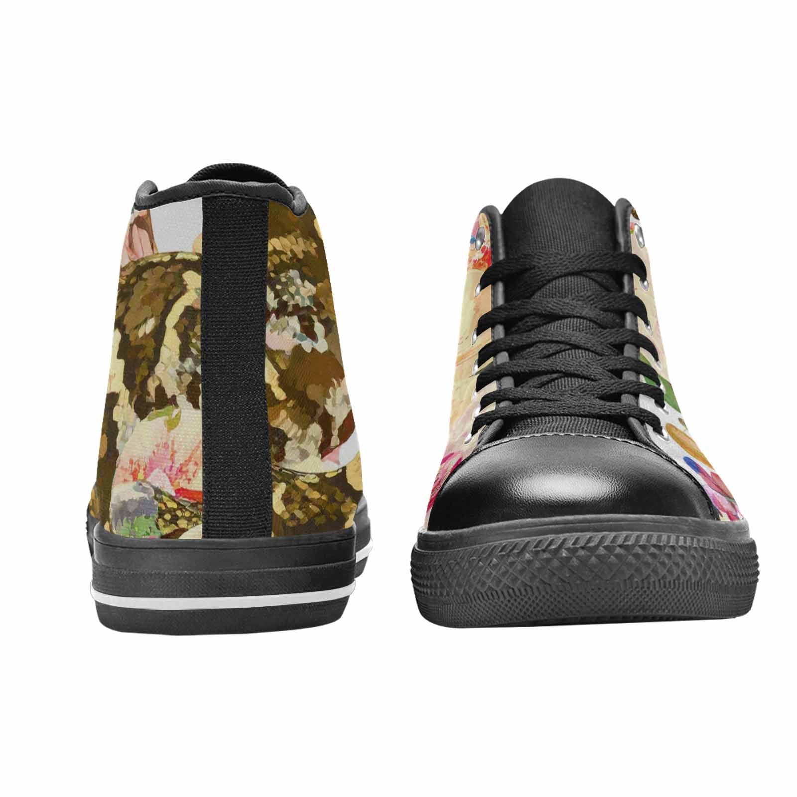 MEN'S Floral Snake Print High Top Canvas Grunge Custom Shoes