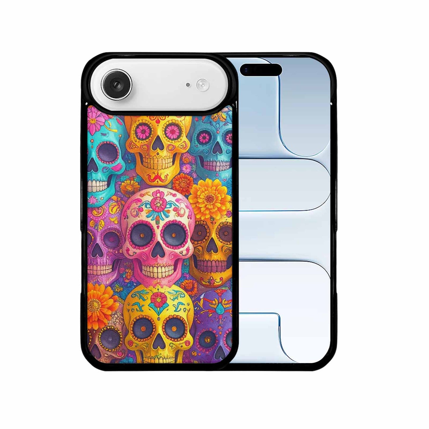 iPhone 17 Air Case — Ornate Candy Color Skull Pattern Gothic, Custom Designed Case Cover