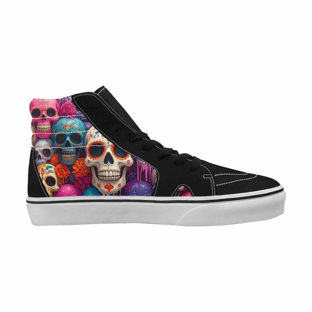 MEN'S Sugar Skulls Melting Sugar High Top Canvas Vivid Sneakers