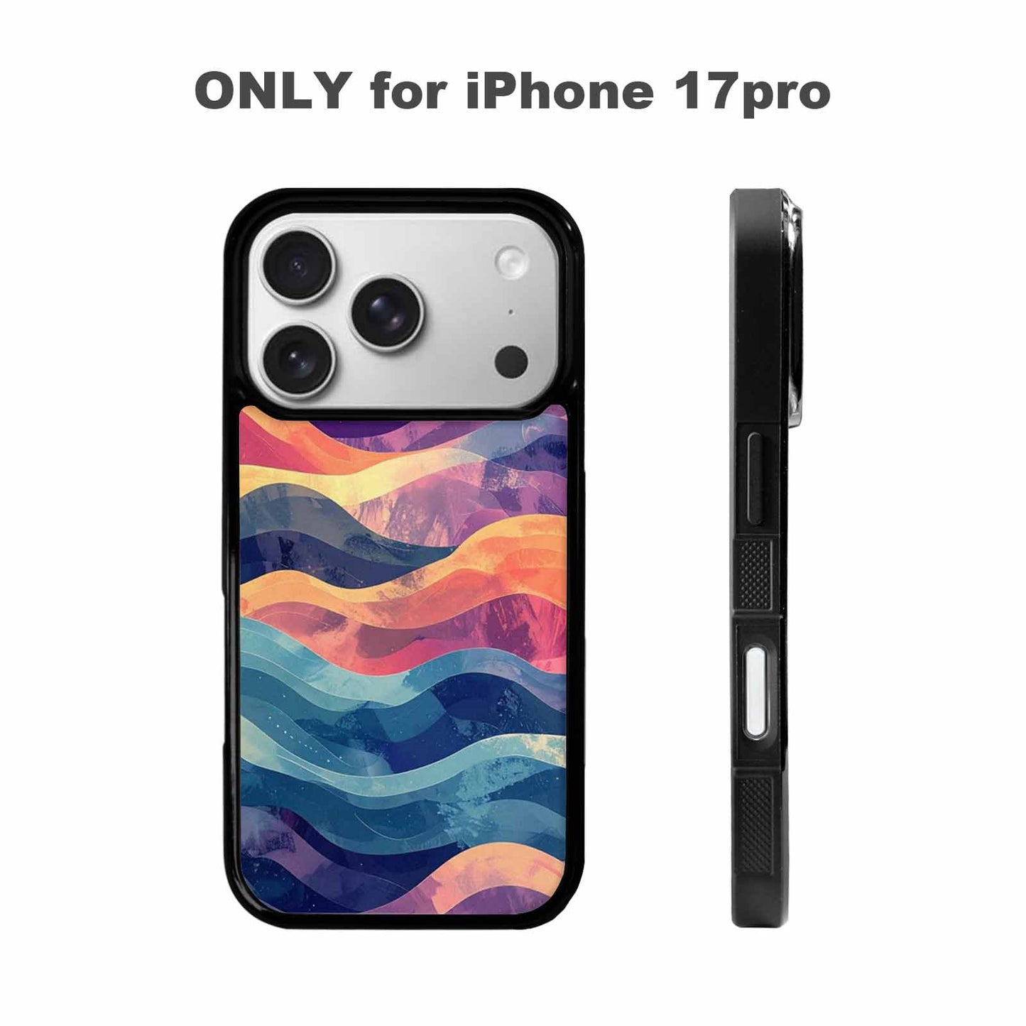 iPhone 17 Pro Case — Glowing Camo Wave Camo, Custom Phone Case