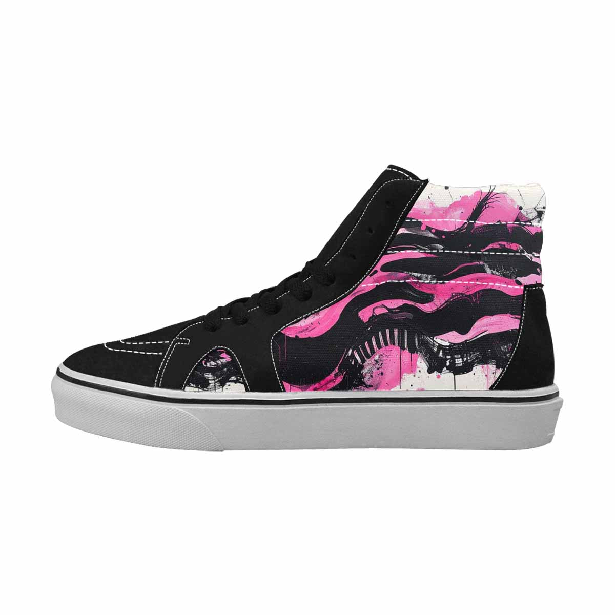 MEN'S Zebra Stripe Burst High Top Canvas Dreamcore Custom Shoes