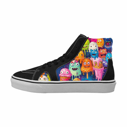 MEN'S Melting Ice Cream Monster High Top Canvas Aesthetic Shoes