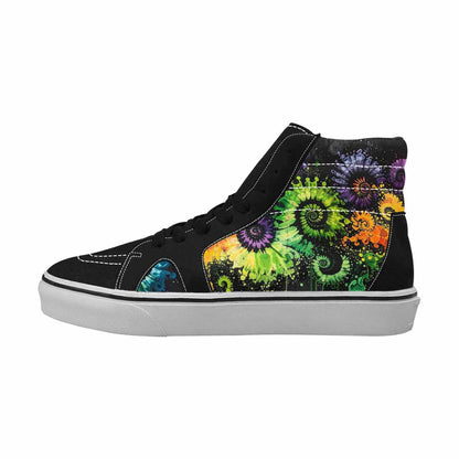 MEN'S Tie High Top Canvas Vivid Custom Sneakers