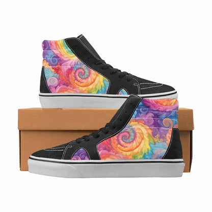 WOMEN'S Tie Dye High Top Canvas Graphic Print Y2K All Over Print Shoes