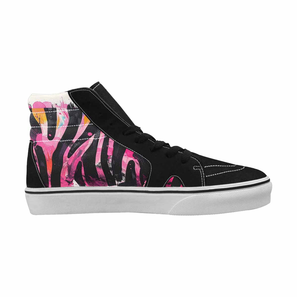 MEN'S Zebra Stripe Burst High Top Canvas Y2K Shoes