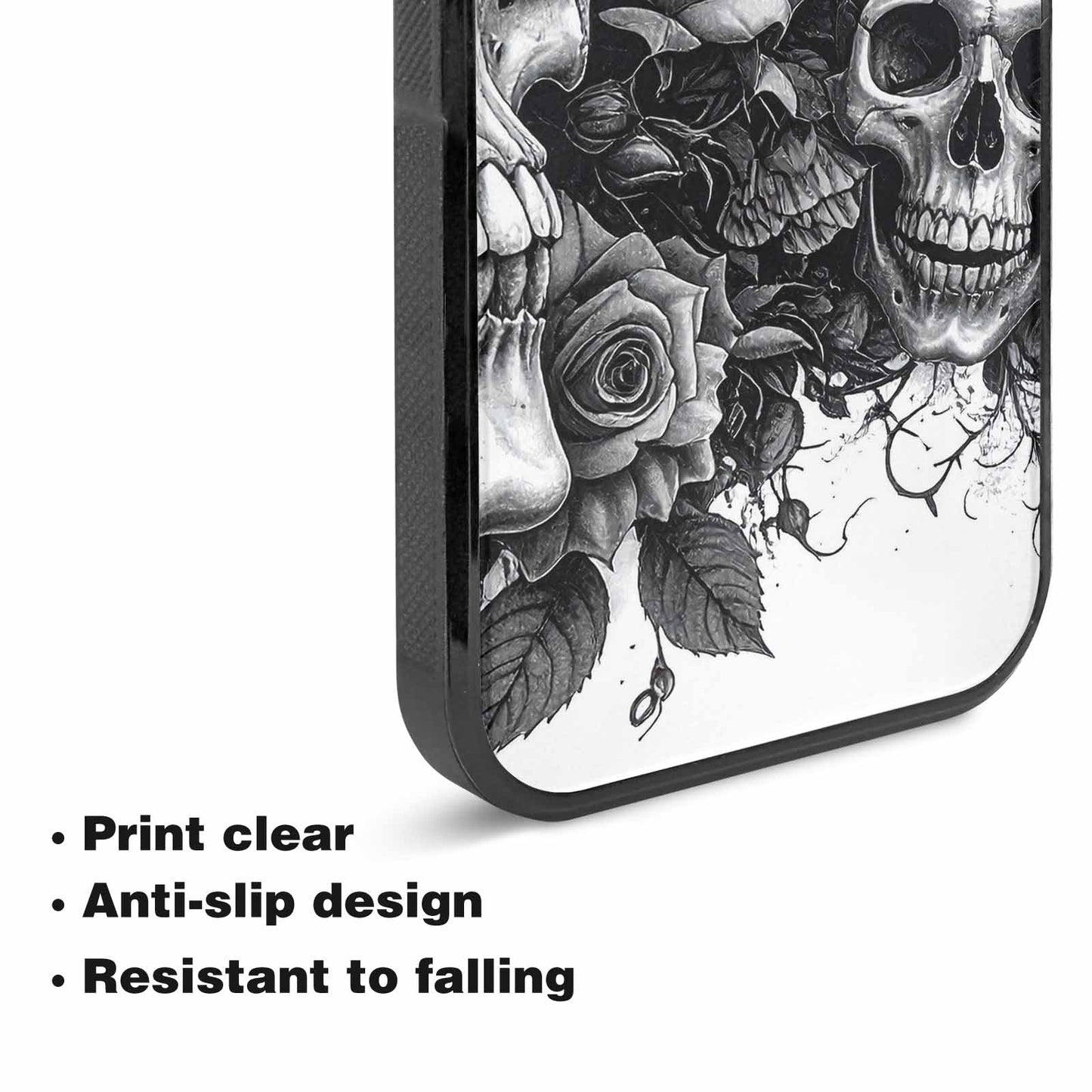 iPhone 15 Plus Case — Skull Gothic Art Dark Original, Custom Phone Case