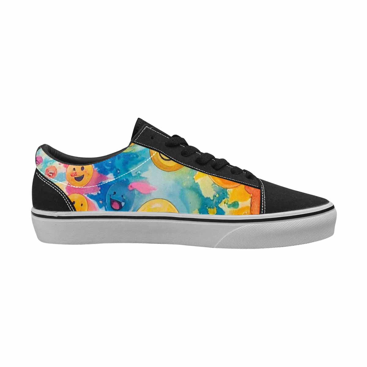 WOMEN'S Smiley Facessmiley Faces  Lace-Up Canvas Aesthetic Custom Shoes