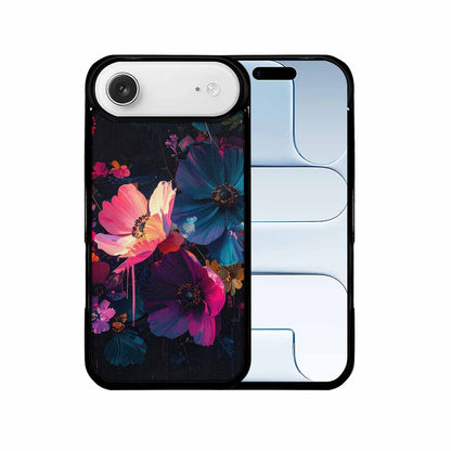 iPhone 17 Air Case — Shadowy Glitch Floral Pattern Hundreds Floral, Customized Protective Case