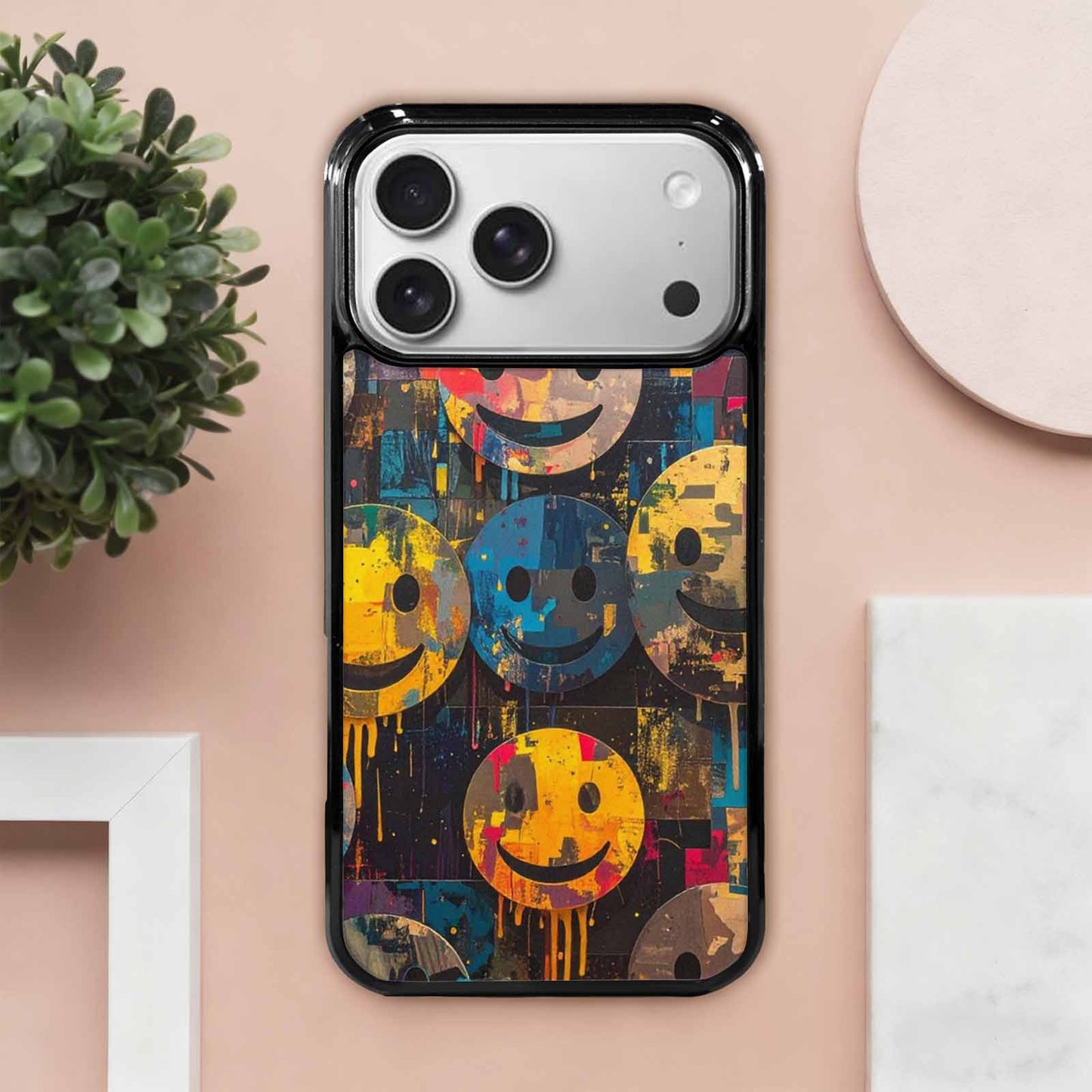 iPhone 17 Pro Max Case — Smiley Faces Camosmiley Faces Camo, Custom Phone Case