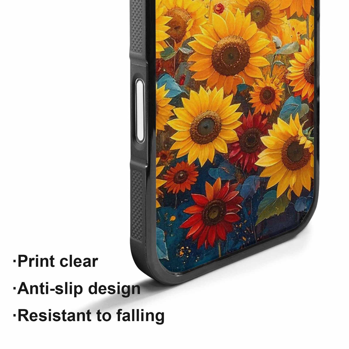 iPhone 17 Case — Full Color Vibrant Sunflower Floral, Unique Phone Case Design