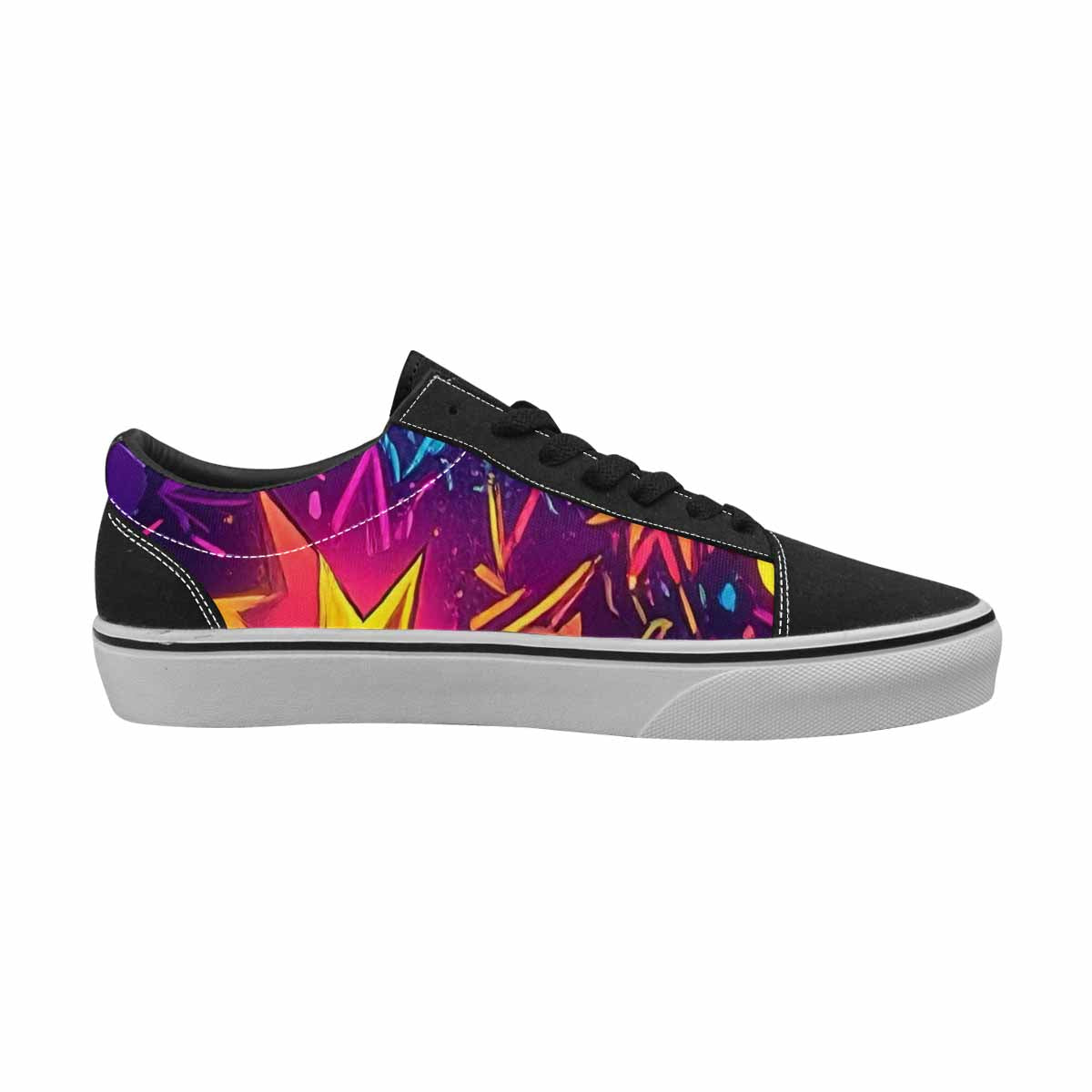 WOMEN'S 80s Retro Motif Lace-Up Canvas Grunge Shoes