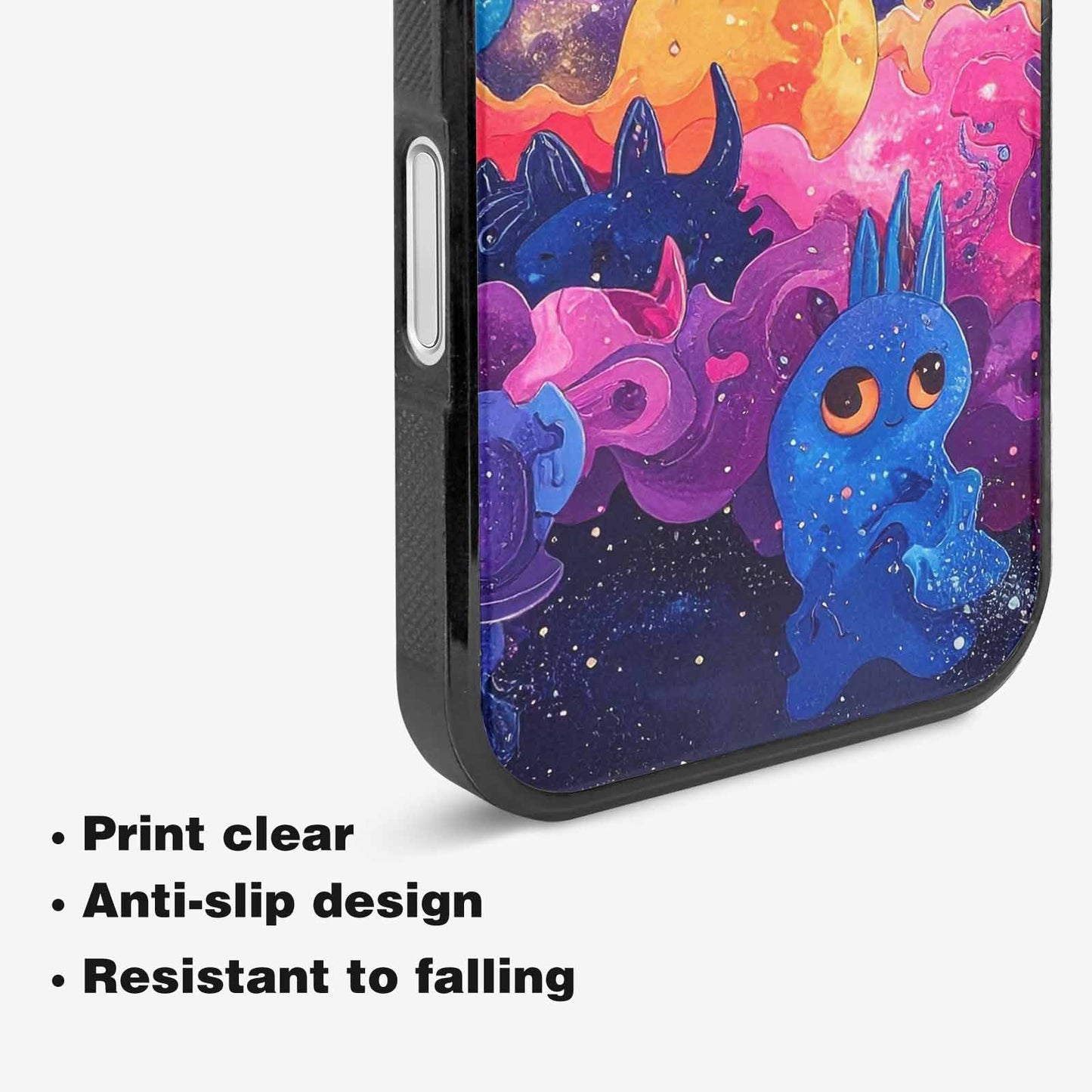 iPhone 16 Case — Cosmic Creature And Object Mashup Pattern, Original Design Phone Case