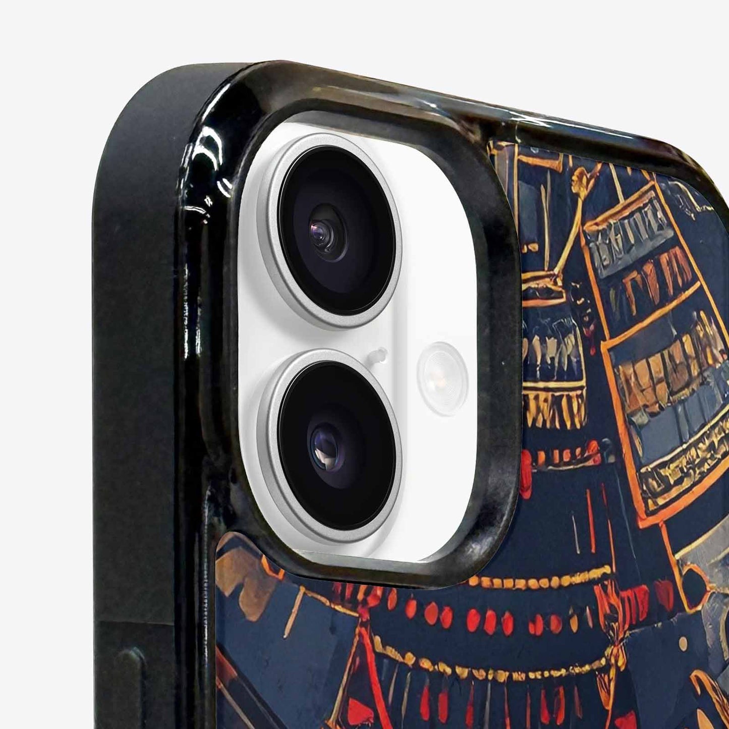 iPhone 16 Plus Case — Samurai Art Repeat Pattern, Original Design Phone Case