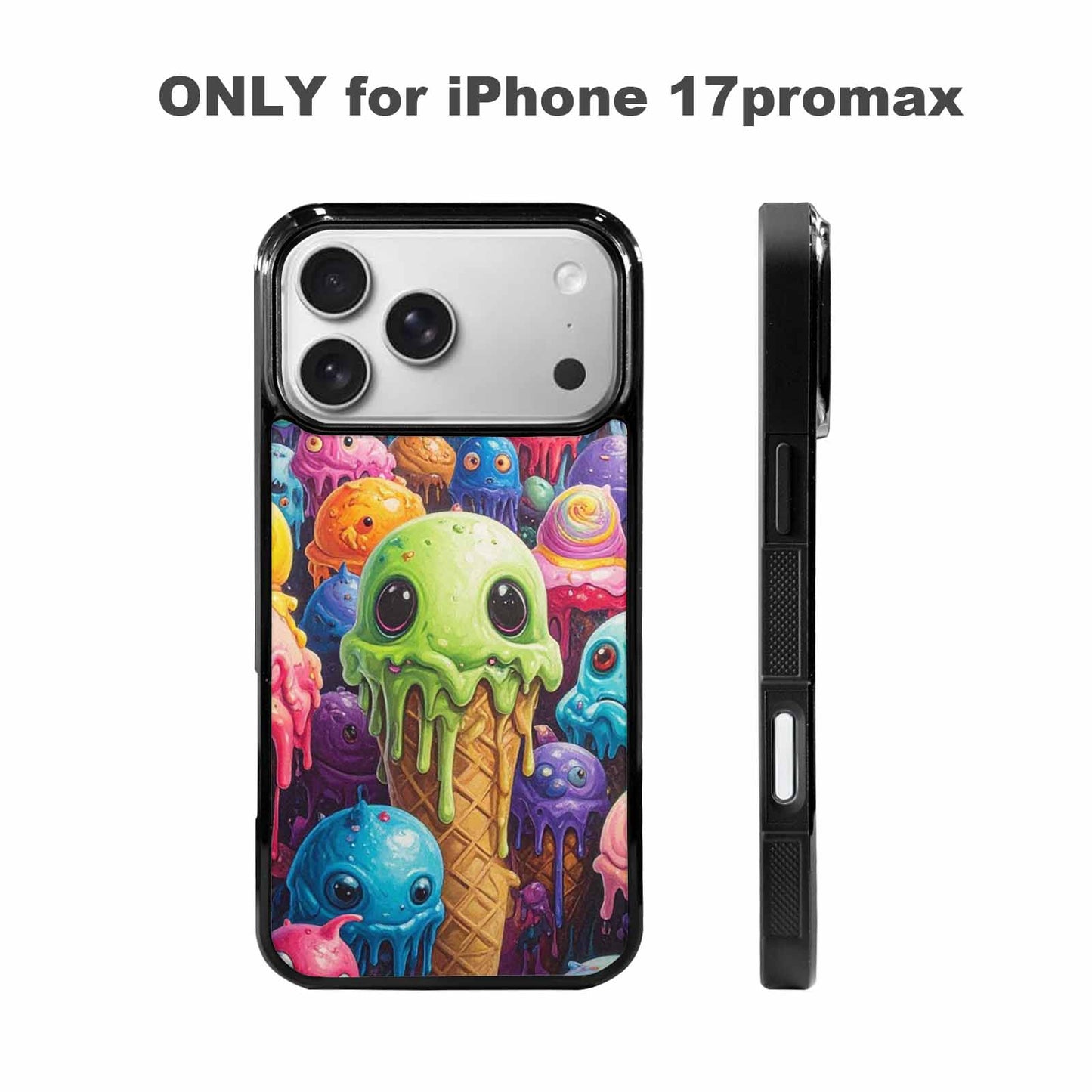iPhone 17 Pro Max Case — Melting Ice Cream Monster Charac Original, Custom Print Case Cover
