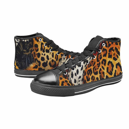 WOMEN'S Animal Print High Top Canvas Cottagecore Custom Shoes